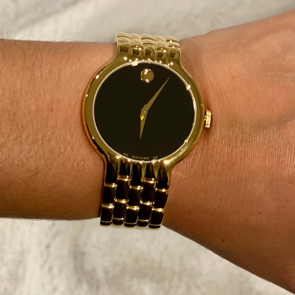 Movado Museum Gold Watch/ Black Dial-Black Friday Sale-Price Firm!